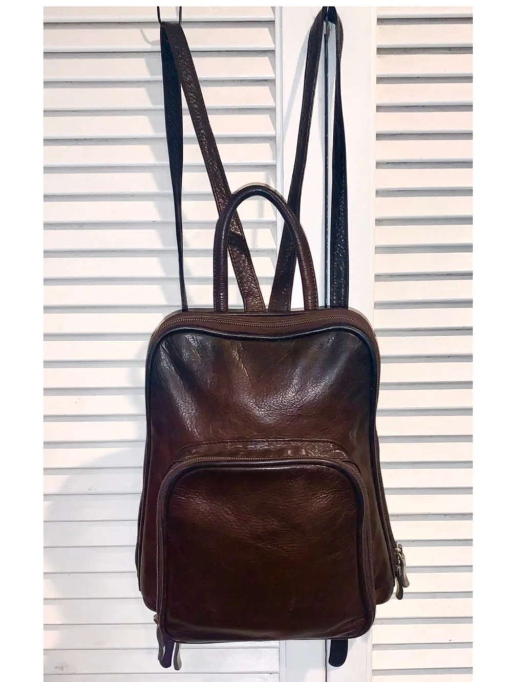 Osgoode Marley Small Genuine Leather bag Brown 9 1/2” X 11”